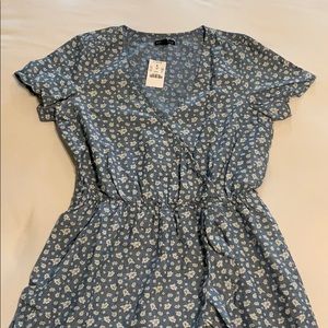 JCrew Hibiscus chambray dress
